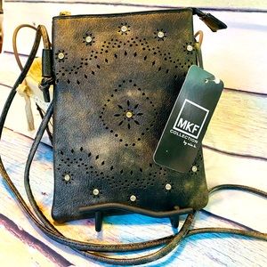 NWT MKF Women’s Perforated Black Arlett Bag
